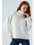 Macumba Pullover Balıkçı Yaka Yumuşak Dokulu Kadın Triko Kazak Beyaz 2