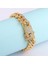 12 Mm. Kalın Taşlı Gold Alloy Bayan Bileklik ER02SR 4