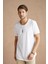 Erkek Kırık Beyaz Pis Yaka Salaş T-SHIRT-TCPS001R56S 2
