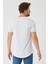 Beyaz Erkek Oval Kesim Slim Fit Pis Yaka Salaş T-Shirt 2