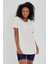 Women Ekru Pis Yaka Salaş T-SHIRT-XKTCPS001R11S 1