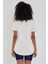Tarz Cool Women Ekru Pis Yaka Salaş T-SHIRT-XKTCPS001R11S 2