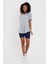 Tarz Cool Women Gri Pis Yaka Salaş T-SHIRT-XKTCPS001R10S 5
