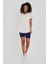 Tarz Cool Women Ekru Pis Yaka Salaş T-SHIRT-XKTCPS001R11S 3