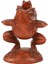 Ahşap El Yapımı Kurbağa Yavrulu Biblo 27 cm 1