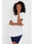 Women Beyaz Pis Yaka Salaş T-SHIRT-XKTCPS001R15S 4
