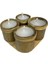 El Yapımı Bambu 4'lü Mum 4*5cm 2