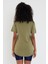 Tarz Cool Women Haki Pis Yaka Salaş T-SHIRT-XKTCPS001R19S 4