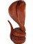 Ahşap El Yapımı Kral Kobra Heykel/ Biblo,40 cm 2