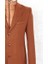 Erkek - Slim Fit - Turuncu- Çıkmalı Ceket Yaka - Içi Kapitoneli -Tek Yırtmaç - Dizüstü Kaşe Kaban 2