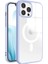 Apple iPhone 12 Pro Max Kılıf Renkli Magsafe Silikon Kılıf (Kablosuz Şarj Destekli) Lila 1