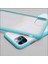 Apple iPhone 12 Pro Max Kılıf Zebana Stylish Silikon Kenar Kılıf Turkuaz 1