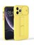 Apple iPhone 11 Pro Max Kılıf Kamera Korumalı Standlı Silikon Kılıf Sarı 1