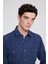 Slim Fit Indigo Armürlü Gömlek 9HC02PH04326M 2