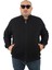 Mocgrande Büyük Beden Basic Mevsimlik Fermuarlı Sweatshirt 22750 Siyah 1