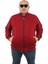Mocgrande Büyük Beden Basic Mevsimlik Fermuarlı Sweatshirt 22750 Bordo 1