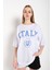 Kadın Oversize Italy Baskılı T-Shirt 2