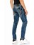 CD418 Kabartma Motifli Lacivert Erkek Motorcu Jeans 4