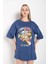 Kadın Let It Be Baskılı Oversize T-Shirt 2