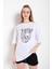 Kadın Leopar Figür Baskılı Oversize T-Shirt 1