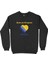 Saraybosna Bosna Hersek Bayraklı Kalpli Siyah Sweatshirt 1