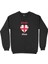 Atlanta Gürcistan Bayraklı Kalpli Siyah Sweatshirt 1