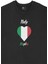 Napoli Italya Bayraklı Kalpli Siyah Sweatshirt 2