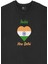 Yeni Delhi Hindistan Bayraklı Kalpli Siyah Sweatshirt 2