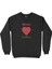 Kazablanka Fas Bayraklı Kalpli Siyah Sweatshirt 1