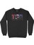 Usa Amerika Tasarım Siyah Sweatshirt 1