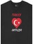 Antalya Türkiye Bayraklı Kalpli Siyah Sweatshirt 2