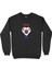 Seul Kore Bayraklı Kalpli Siyah Sweatshirt 1