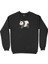 Tatlı Panda Tasarım Siyah Sweatshirt 1