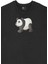 Tatlı Panda Tasarım Siyah Sweatshirt 2