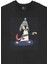 Şapkalı Gitarcı Rocker Penguen Siyah Sweatshirt 2