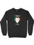Dublin Irlanda Bayraklı Kalpli Siyah Sweatshirt 1