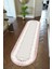 oval Yolluk Pembe Ekru Dijital Baskı Kaymaz Yuvarlak Oval Kesme Ince Yıkanabilir Halı 1