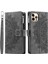 Apple Iphone 12 6.1 Inç / 12 Pro 6.1 Çizgi Anti-Çizelge Fermuarı Cep Cüzdan Kapak Stand Mandala Çiçeği Baskılı Pu Deri Telefon Kılıfı Birden Fazla Kart Yuvası ve Kayış (Yurt Dışından) 1