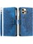 Apple Iphone 12 6.1 Inç / 12 Pro 6.1 Çizgi Anti-Çizelge Fermuarı Cep Cüzdan Kapak Stand Mandala Çiçeği Baskılı Pu Deri Telefon Kılıfı Birden Fazla Kart Yuvası ve Kayış (Yurt Dışından) 1