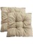 Dekoratif Pofidik Puf Sandalye Minderi Kare 35X35X7 Cm-Krem(2 Adet) 1