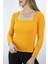 Kare Yaka Bluz Hardal 1