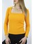 Kare Yaka Bluz Hardal 2