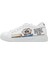 Unisex Çocuk Vegan Deri Beyaz Sneakers - The Wise Owl Tasarım 2
