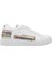 Unisex Çocuk Vegan Deri Beyaz Sneakers - The Wise Owl Tasarım 3