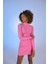 Drape Detaylı Yarım Balıkçı Draped Bluz Pembe 4