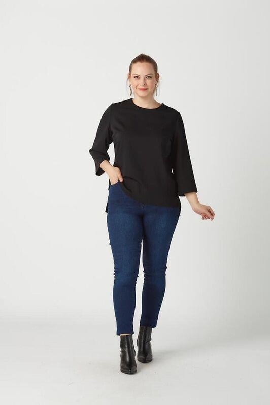 Moda Berray P001M Düz Renk Tam Kalıp Dar Paça Kot Pantolon Mavi