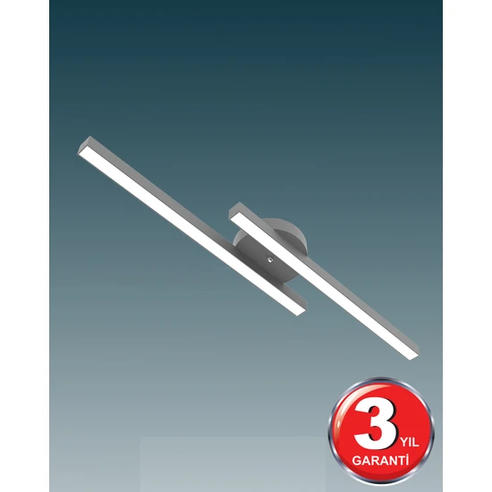 Hegza Lighting Marea ( Gri Kasa, Beyaz Işık ) Ledli Modern Plafonyer LED Avize