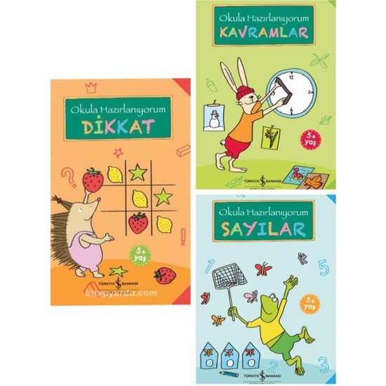 Okula Hazırlanıyorum Okul Öncesi Etkinlik 3 Kitap Set Kitabı