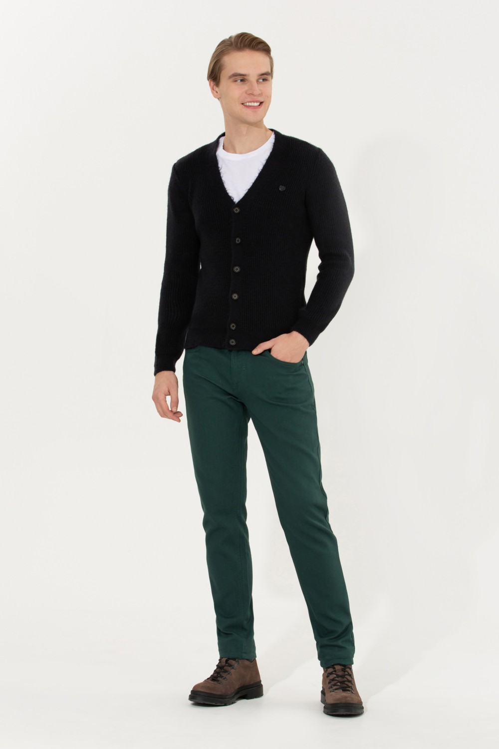 U.S. Polo Assn. Erkek Lacivert Triko Hırka 50257856-VR033 görsel 2
