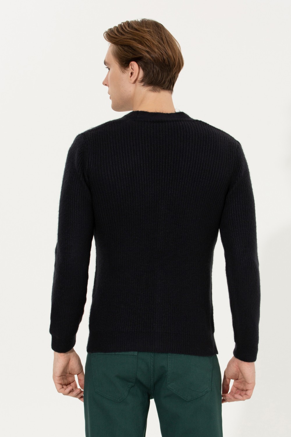 U.S. Polo Assn. Erkek Lacivert Triko Hırka 50257856-VR033 görsel 5